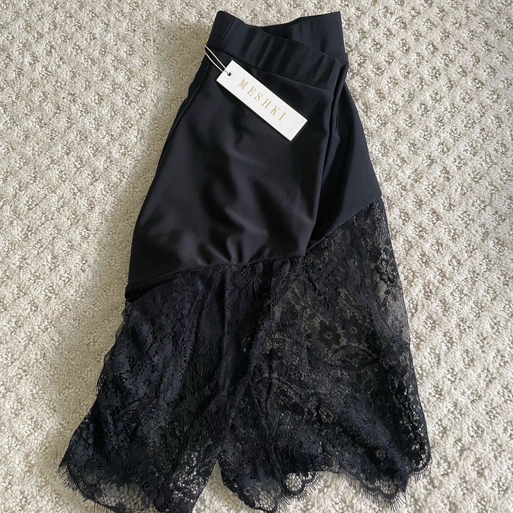 Meshki Black lace shorts